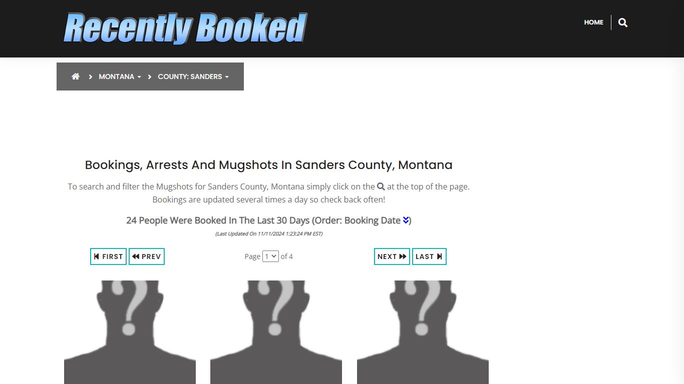 Bookings, Arrests and Mugshots in Sanders County, Montana - Recently Booked