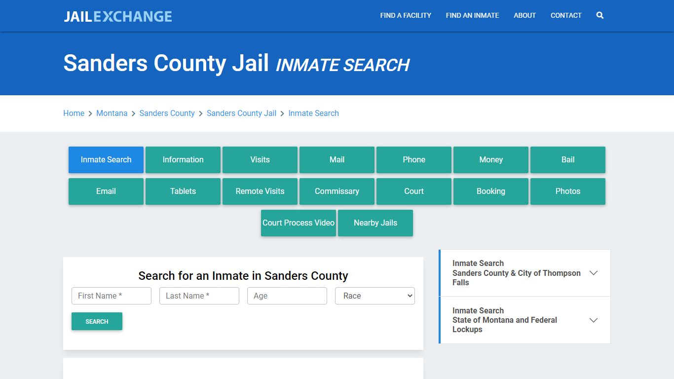 Sanders County Jail, MT Inmate Search: Roster & Mugshots