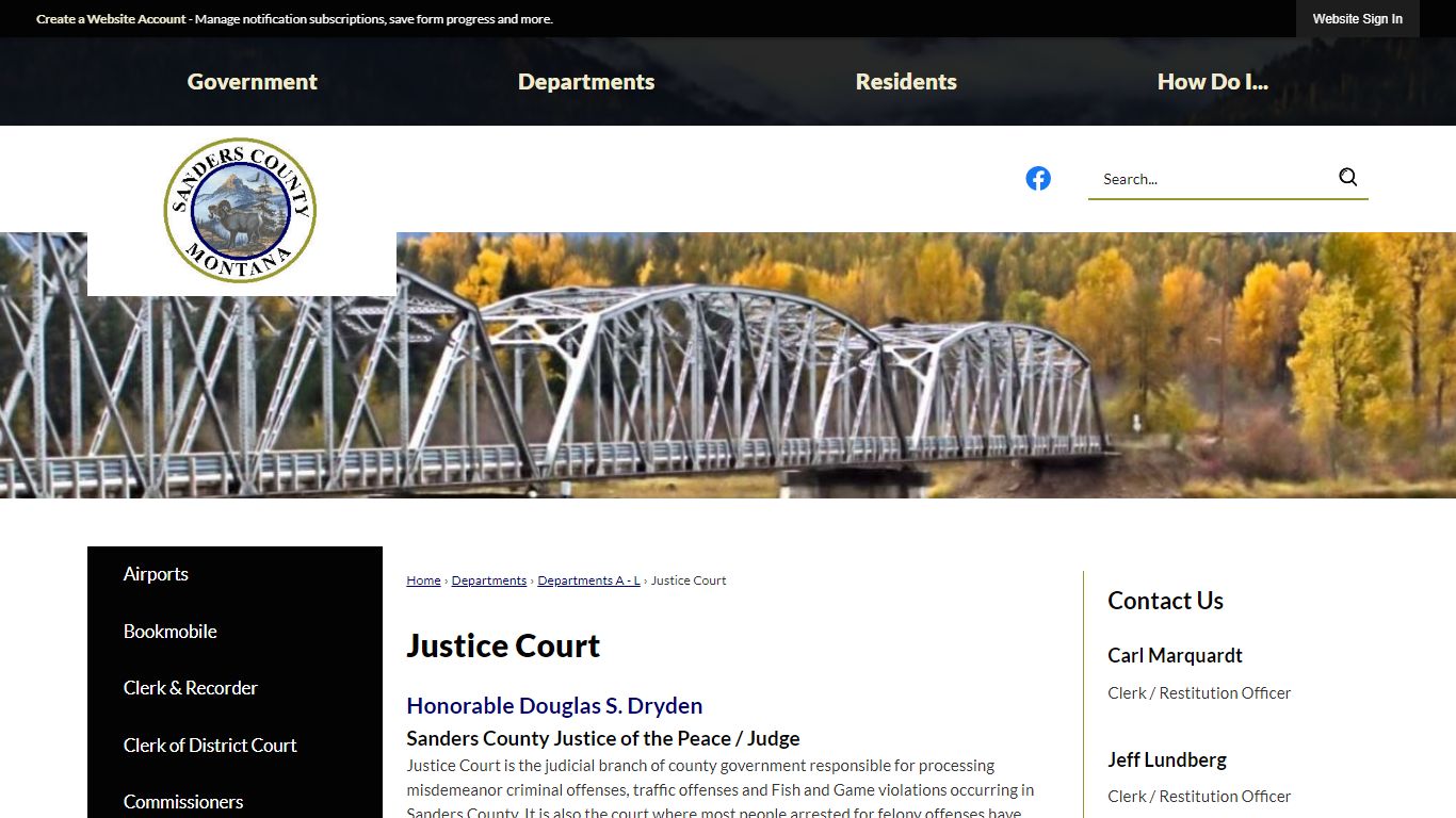 Justice Court | Sanders County, MT