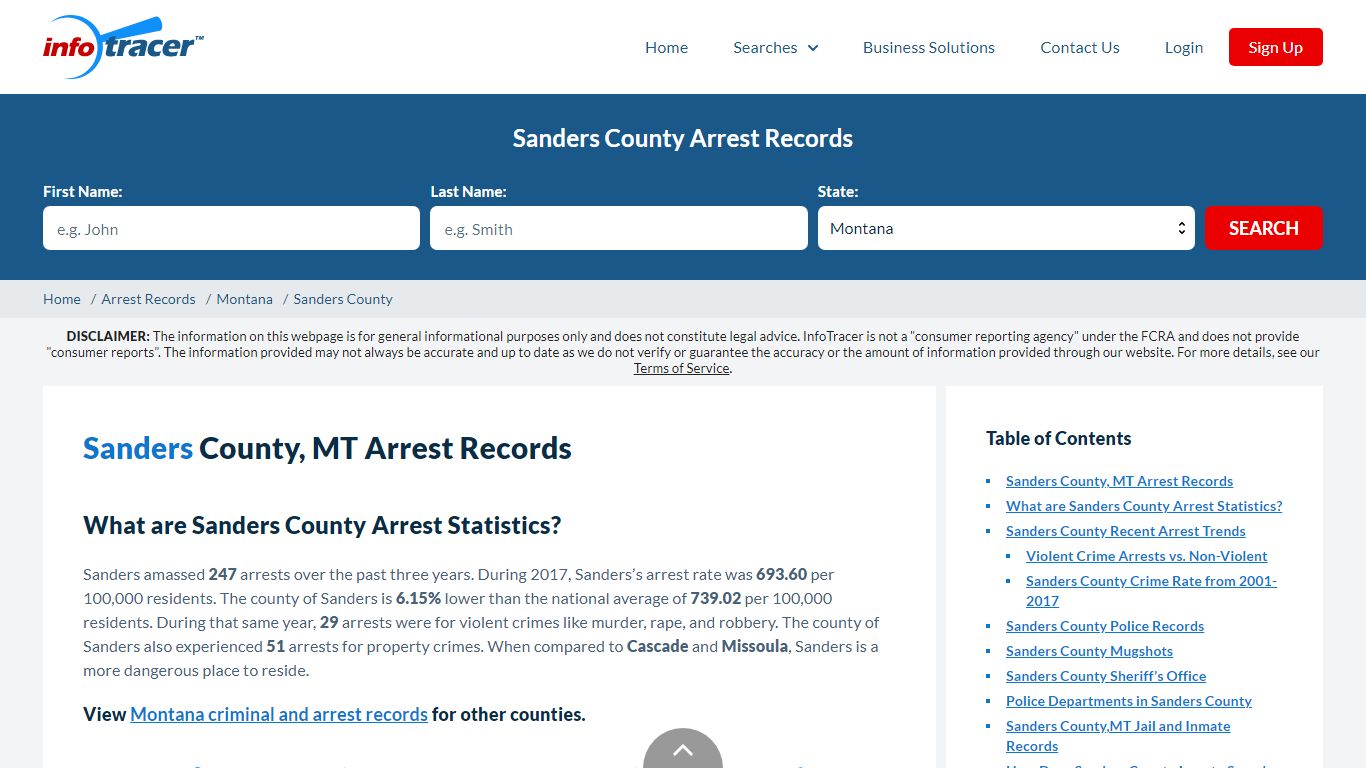 Sanders County, MT Arrests, Mugshots & Jail Records - InfoTracer